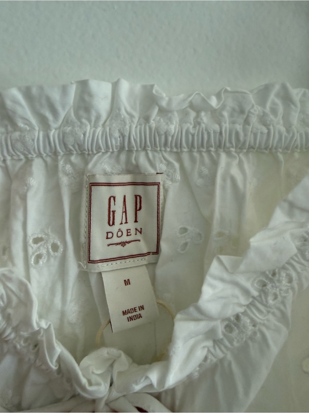 NWT Gap x Doen White Eyelet Smocked Sundress with Ruffled Straps - Picture 10 of 10